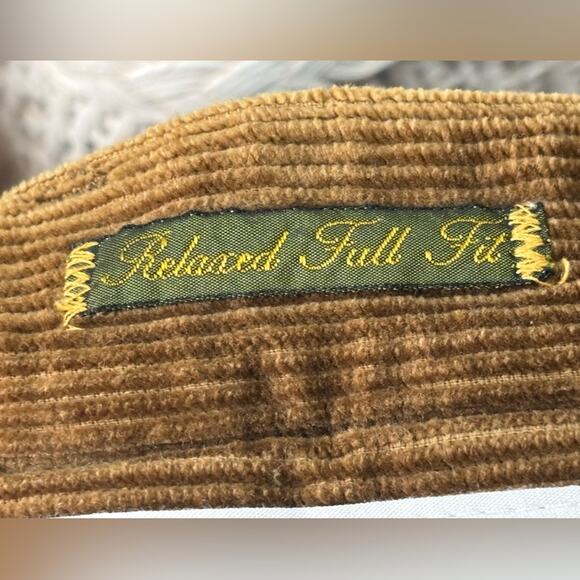 Vintage 70-80s Relaxed 34x32 Corduroy Pants Baggy Straight Made in Hong Kong - Picture 3 of 7